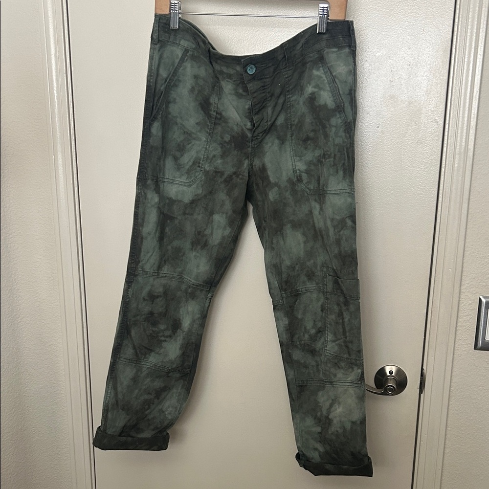 Anthropologie Hei Hei Green Tie-Dye Pants
